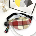 2021 Latest Plaid Lightweight Canvas Material Fashion Designer Travel Belt Bumbag Crossbody Chest Bags Fanny Pack Unisex Travel Waist Bag